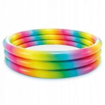 Piscina gonflabila multicolor pentru copii rainbow 330 litri