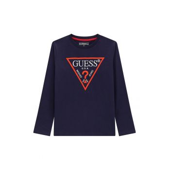 GUESS - Bluza de bumbac cu imprimeu logo