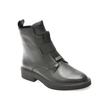 Ghete casual EPICA negre, RY2098, din piele naturala