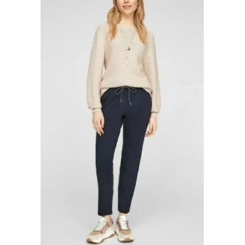 Pantaloni cu siret, bleumarin, S