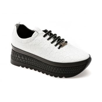 Pantofi casual GRYXX albi, 210244, din piele naturala