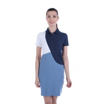 Rochie polo cu model colorblock