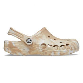 Saboți Crocs Baya Marbled Clog Maro - Chai/Multi