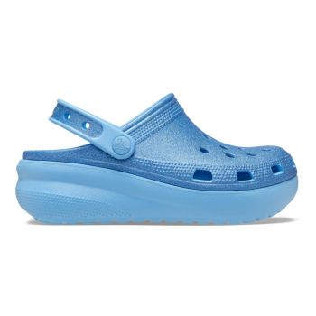 Saboți Crocs Classic Glitter Cutie Clog Kids Albastru - Oxygen