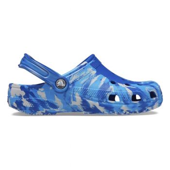 Saboți Crocs Classic Marbled Clog Albastru - Blue Bolt/Multi