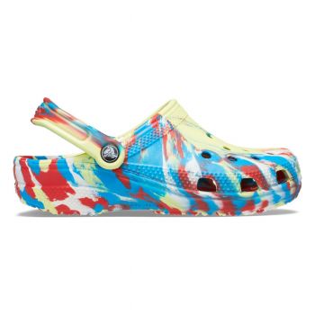 Saboți Crocs Classic Marbled Clog Multicolor - Sulphur/Multi