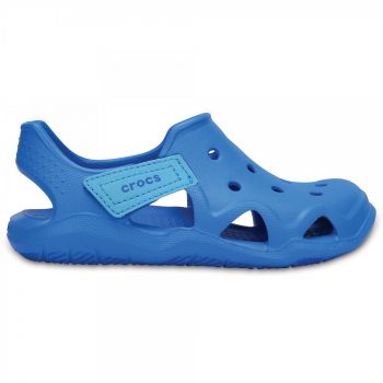 Saboți Crocs Swiftwater Wave Kids Albastru - Ocean