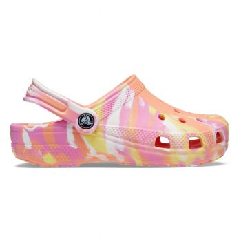 Saboti Crocs Classic Marbled Clog Kids Multicolor - Papaya/Multi