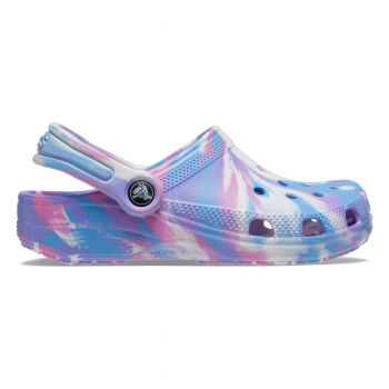 Saboti Crocs Classic Marbled Clog Kids Multicolor - White/Pink