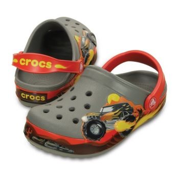 Saboti Crocs Monster Truck Clog Kids Gri - Smoke