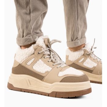 Sneakersi dama Pupujen Khaki