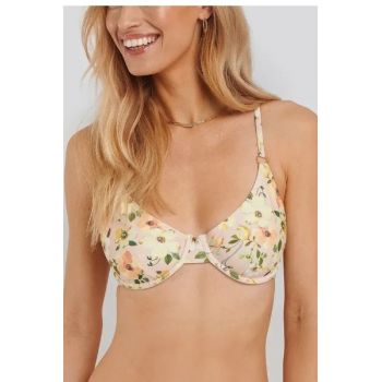 Sutien de baie cu imprimeu multicolor, XS la reducere