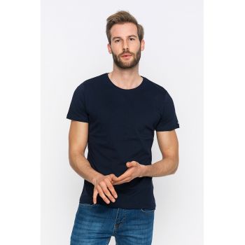 Tricou de bumbac cu decolteu rotund