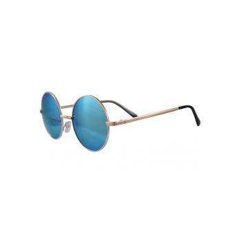 888124181-Ochelari de soare Rotunzi Retro John Lennon Albastru cu Auriu