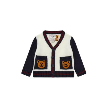 GUESS - Cardigan tricotat cu buzunare aplicate