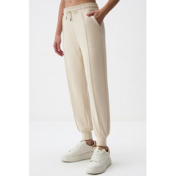 Pantaloni conici din amestec de modal