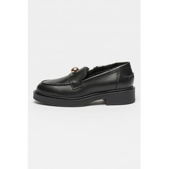 Pantofi loafer de piele cu varf rotund Sfera