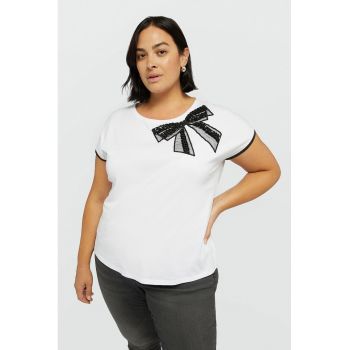 Tricou de bumbac cu funda