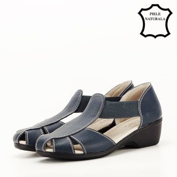 Sandale bleumarin din piele naturala Calypso 127