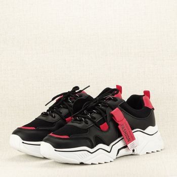 Sneakers negru cu rosu Ioana M2