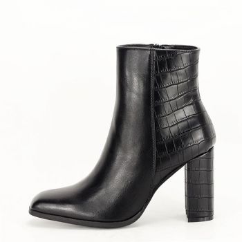 Botine negre cu imprimeu Diana 117