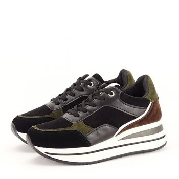 Sneakers negru cu kaki Erica M2