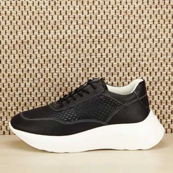 Sneakers piele naturala Aniela negru M5