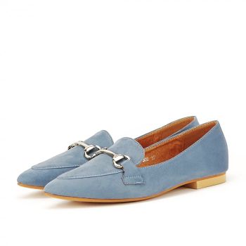 Mocasini blue din velur B-B-300 125