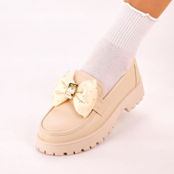 Pantofi Casual Dama Crem Mallaia la reducere