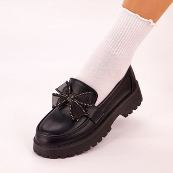 Pantofi Casual Dama Negru Mat Fidella