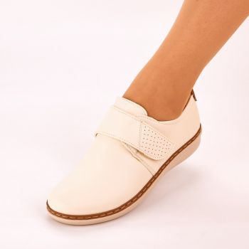 Pantofi Casual Sport Dama Crem Cu Arici Solomia