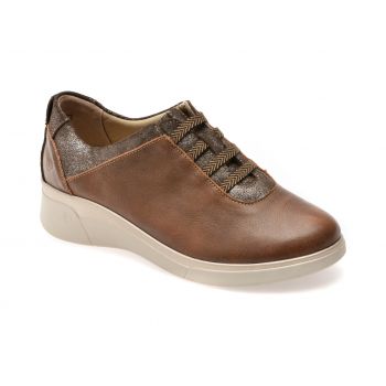 Pantofi casual SUAVE maro, 19005, din piele naturala