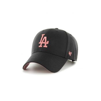 47 brand șapcă din amestec de lână MLB Los Angeles Dodgers culoarea negru, cu imprimeu, BAS-SUMVP912WBP-BKB80