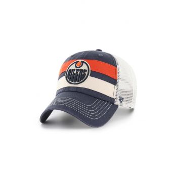 47 brand sapca NHL Edmonton Oilers culoarea albastru marin, cu imprimeu, H-CLBBN06GWP-VN