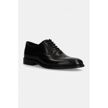 Aldo pantofi de piele DONALD barbati, culoarea negru, 13814436 DONALD