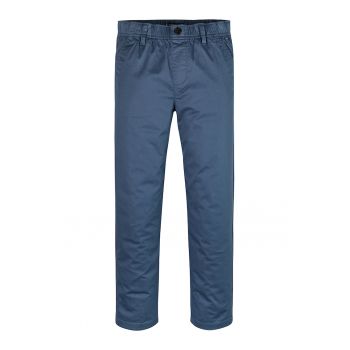 Pantaloni din amestec de bumbac cu model uni