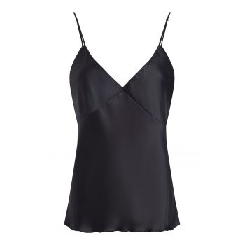 Top de satin cu decolteu in V