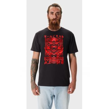 Tricou de bumbac cu imprimeu Samurai