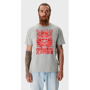 Tricou de bumbac cu imprimeu Samurai