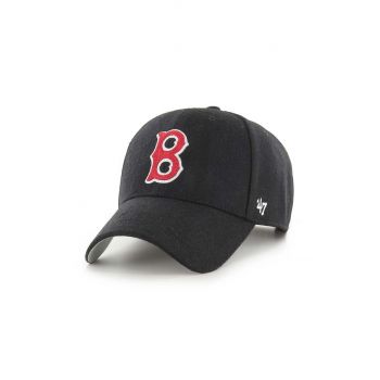 47 brand șapcă de lana MLB Boston Red Sox culoarea negru, cu imprimeu, BCPTN-CHSMS02WIP-BK46