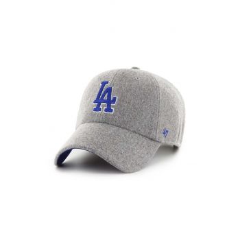 47 brand șapcă de lana MLB Los Angeles Dodgers culoarea gri, cu imprimeu, B-CHSCU12WIS-GY