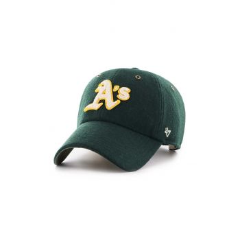 47 brand șapcă de lana MLB Oakland Athletics culoarea verde, cu imprimeu, B-PNTCU18WIS-DG