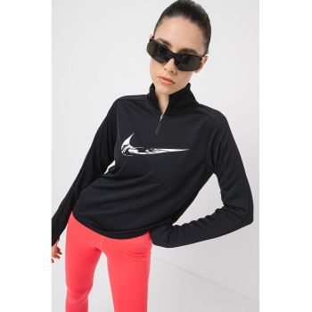 Bluza de trening cu tehnologie Dri-FIT si fenta cu fermoar - pentru alergare Swoosh