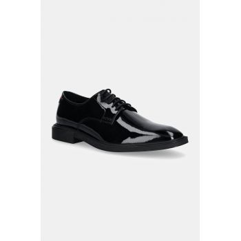 HUGO pantofi de piele Gryff barbati, culoarea negru, 50528981