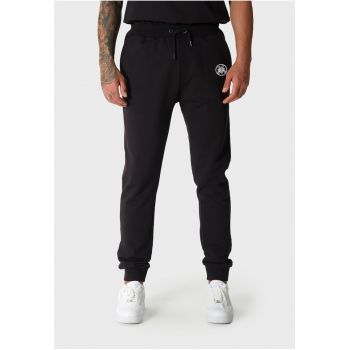 Pantaloni de trening relaxed fit din bumbac cu detaliu logo 173361