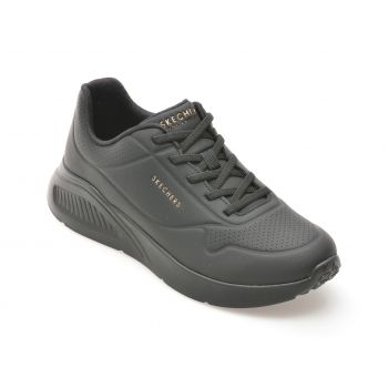 Pantofi sport SKECHERS negri, 177289, din piele ecologica