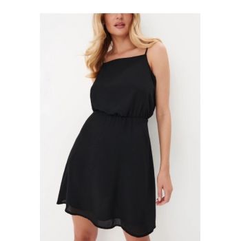 Rochie mini cu bretele si decolteu, negru, dama, Mohito la reducere