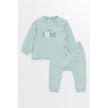 Set de pantaloni si bluza din amestec de bumbac - 2 piese