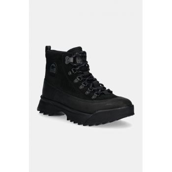 Sorel ghete de piele SCOUT 87 PRO BOOT PLUS W barbati, culoarea negru, 2084861010