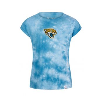 Tricou cu model tie-dye si imprimeu pe partea din spate